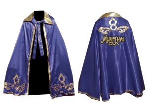 Custom Batman Muay Thai Robe / Batman Robe : Navy/Gold